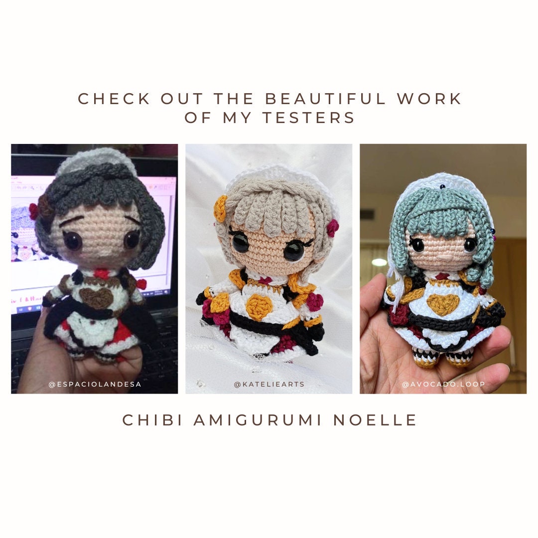 Crochet PDF Pattern : Chibi Amigurumi "Noelle"