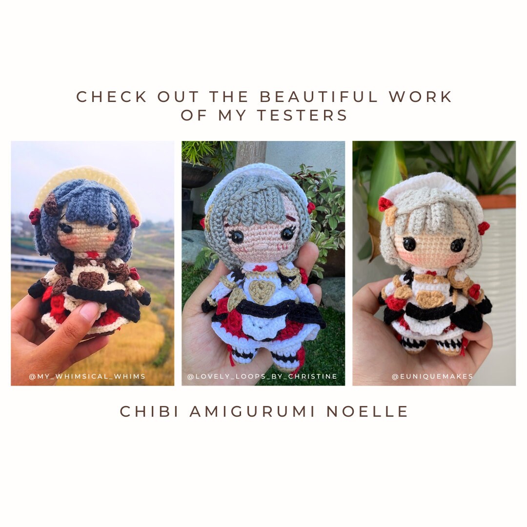 Crochet PDF Pattern : Chibi Amigurumi "Noelle"