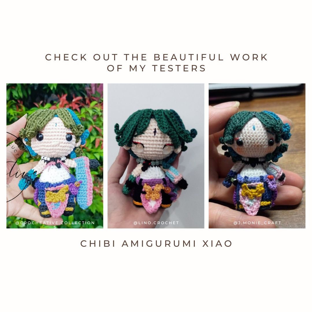 Crochet PDF Pattern : Chibi Amigurumi "Xiao"