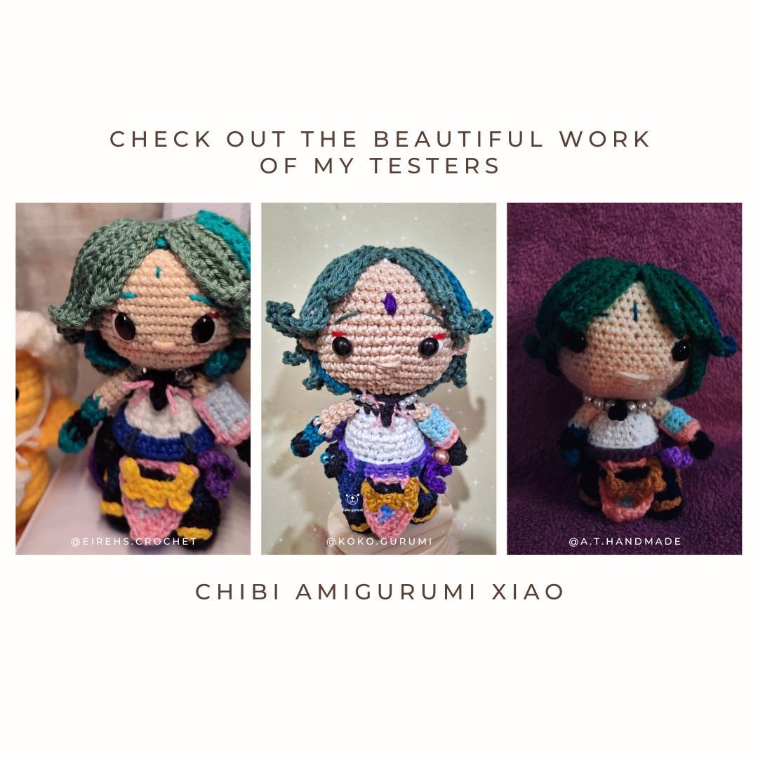 Crochet PDF Pattern : Chibi Amigurumi "Xiao"