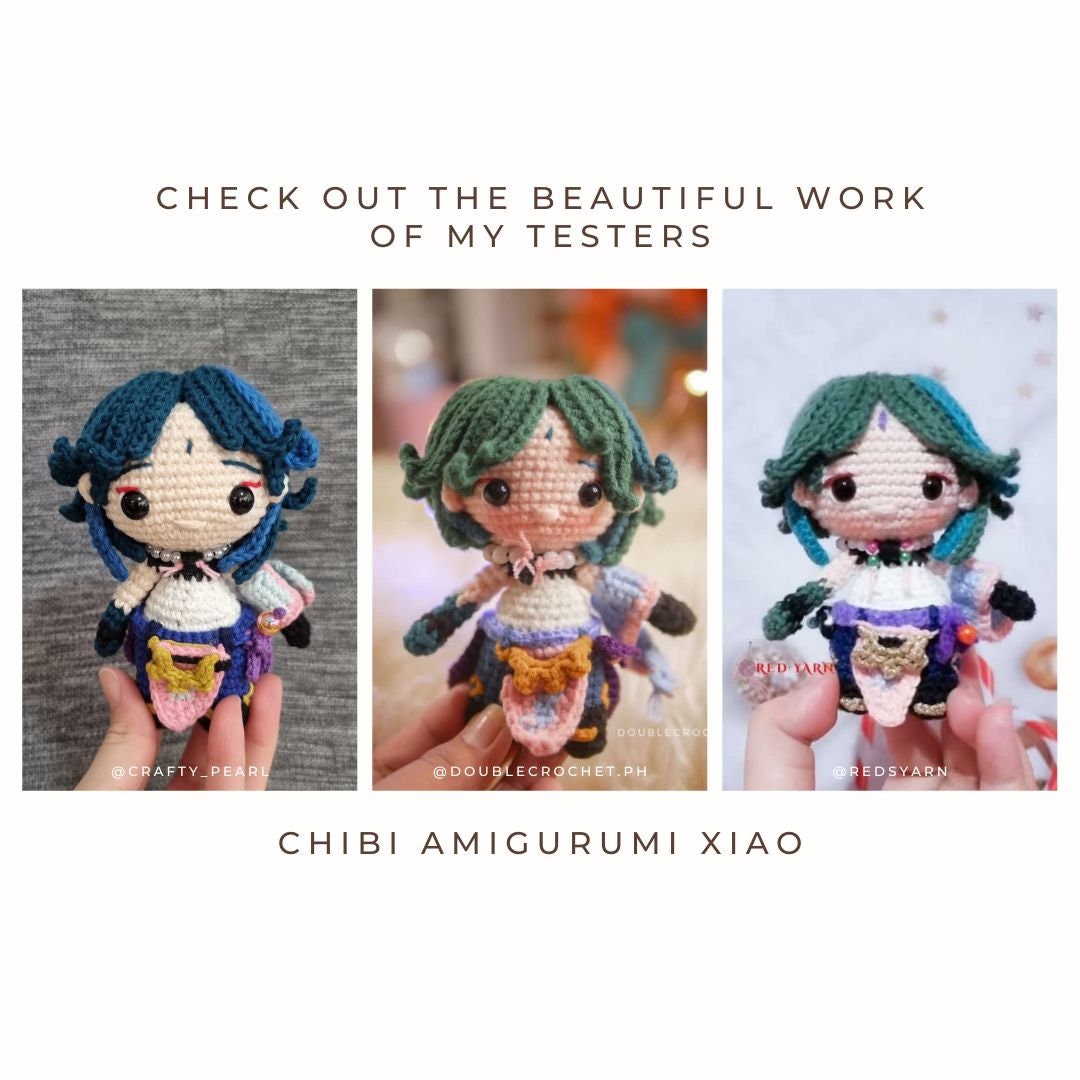 Crochet PDF Pattern : Chibi Amigurumi "Xiao"