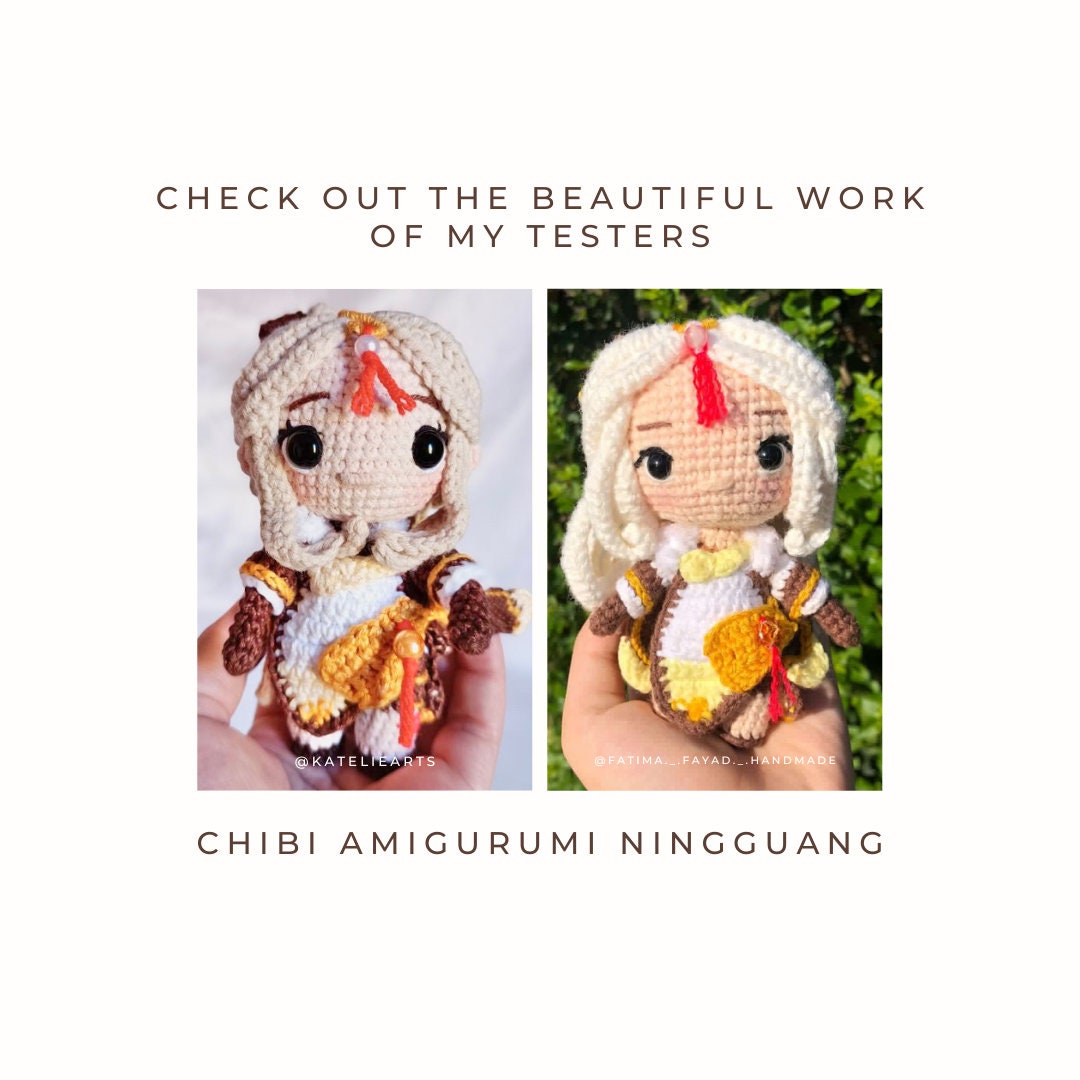 Crochet PDF Pattern: "Ningguang" Chibi Amigurumi