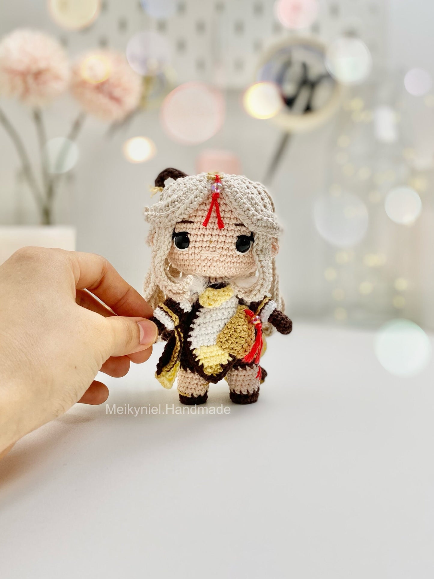 Crochet PDF Pattern: "Ningguang" Chibi Amigurumi