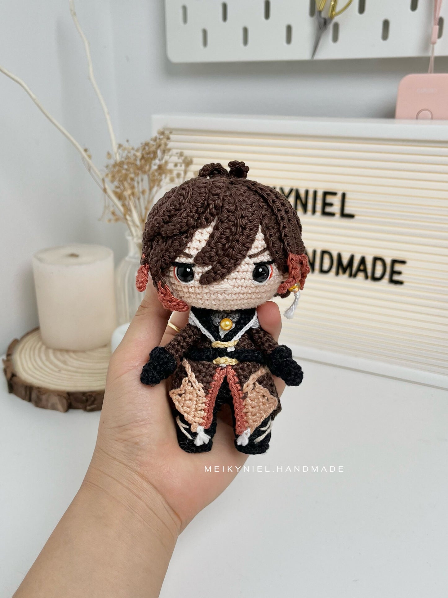Crochet PDF Pattern: "Zhongli" Chibi Amigurumi