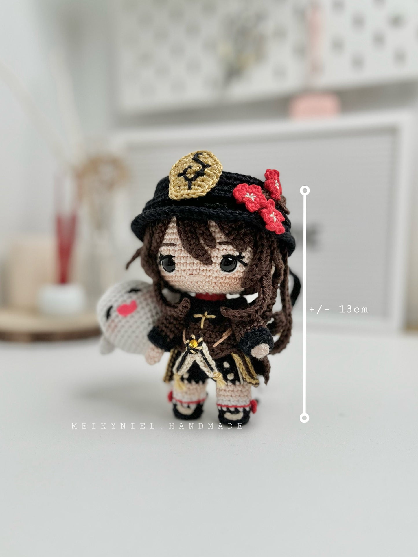 Crochet PDF Pattern: "Hu Tao & Boo Tao" Chibi Amigurumi