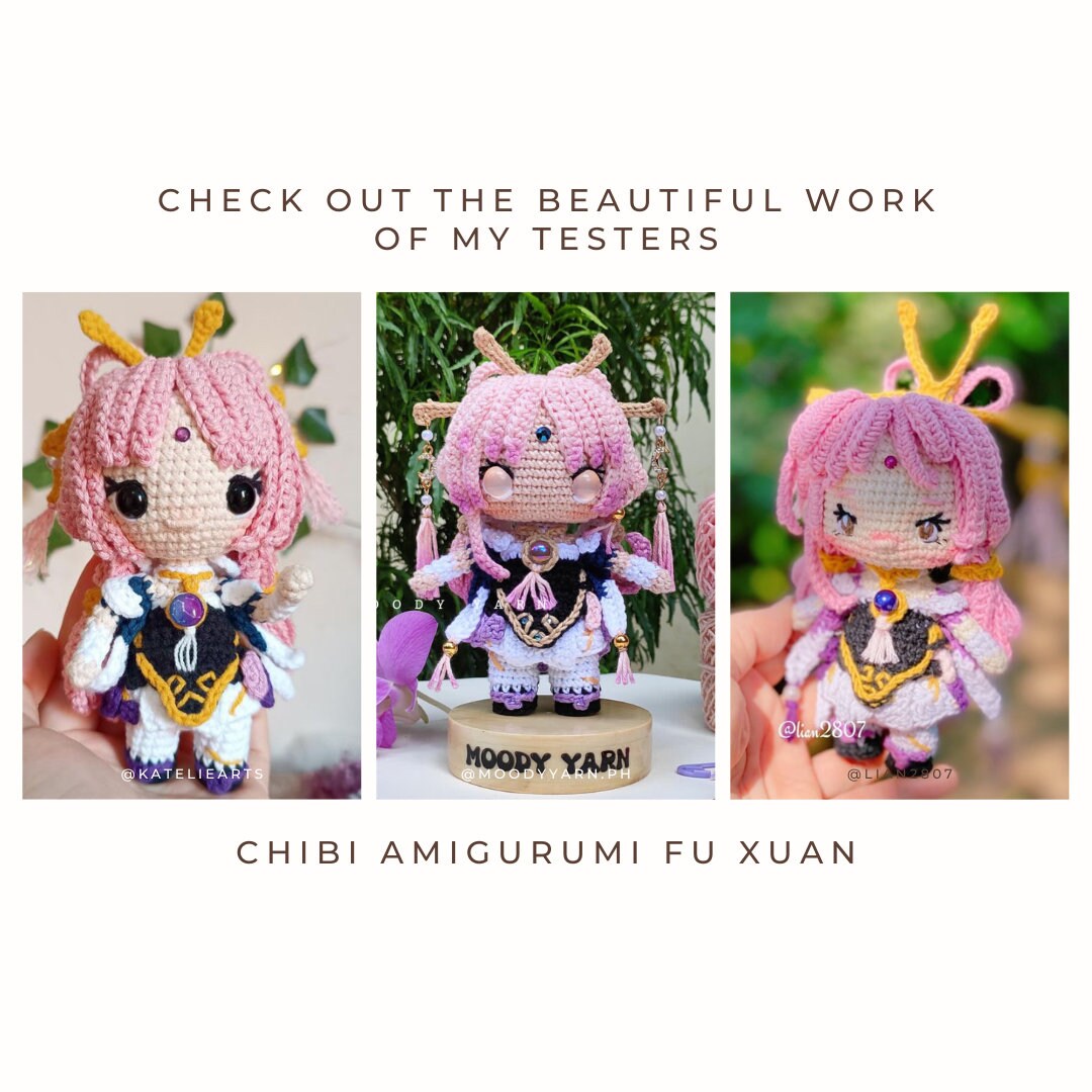 Crochet PDF Pattern: "Fu Xuan" Chibi Amigurumi