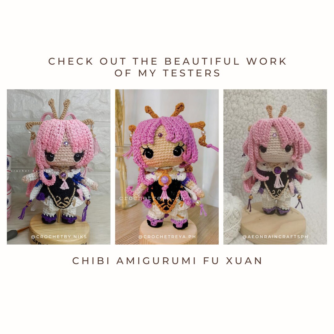 Crochet PDF Pattern: "Fu Xuan" Chibi Amigurumi