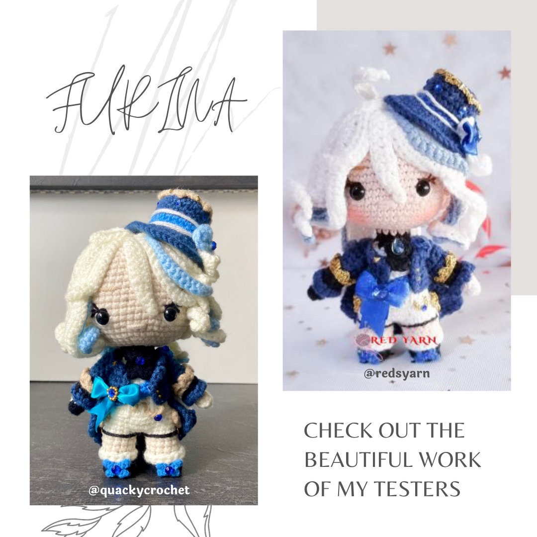 Crochet PDF Pattern: "FURINA" Chibi Amigurumi