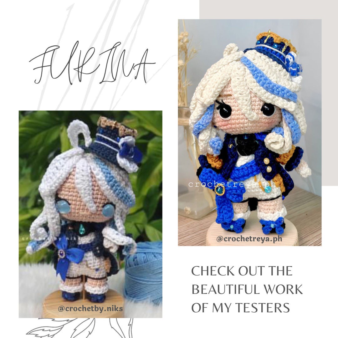 Crochet PDF Pattern: "FURINA" Chibi Amigurumi