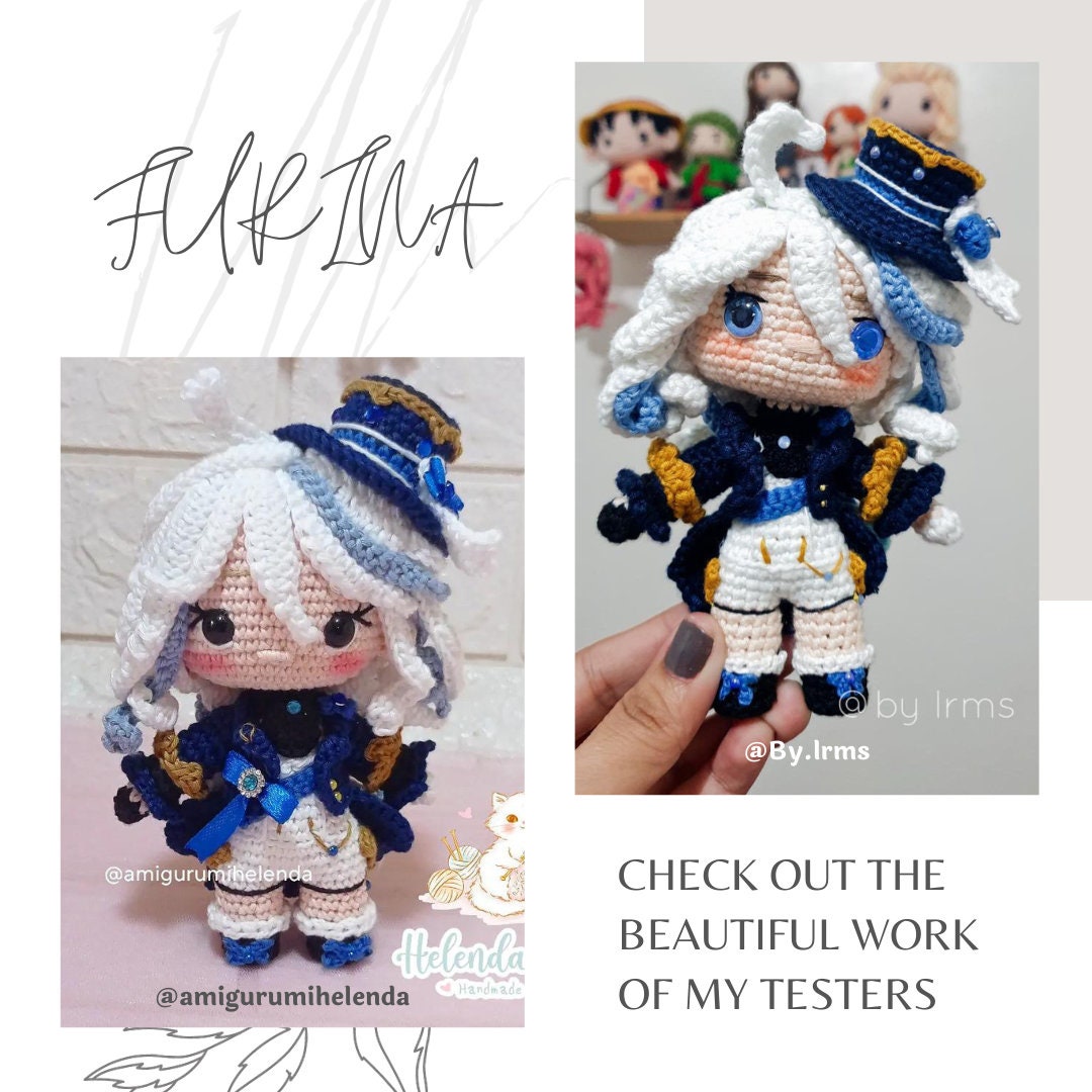 Crochet PDF Pattern: "FURINA" Chibi Amigurumi