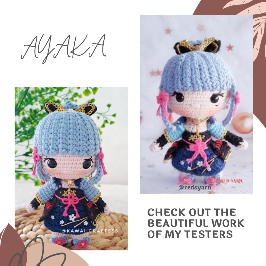 Crochet PDF Pattern: "AYAKA" Chibi Amigurumi