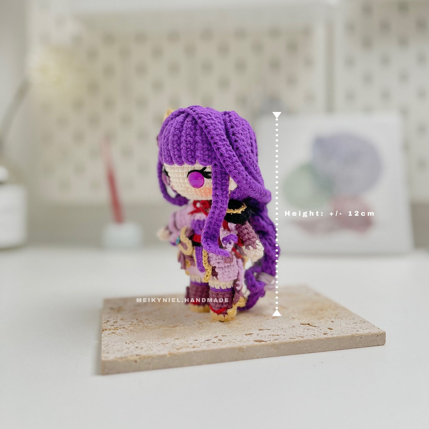 Crochet PDF Pattern: "RAIDEN SHOGUN" Chibi Amigurumi (English, Spanish and Portuguese)