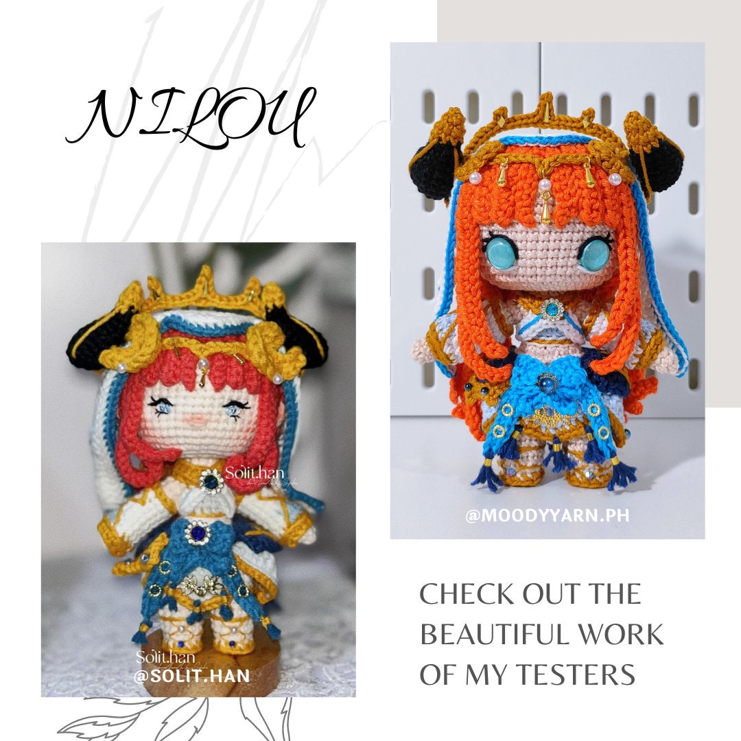 Crochet PDF Pattern: "NILOU" Chibi Amigurumi
