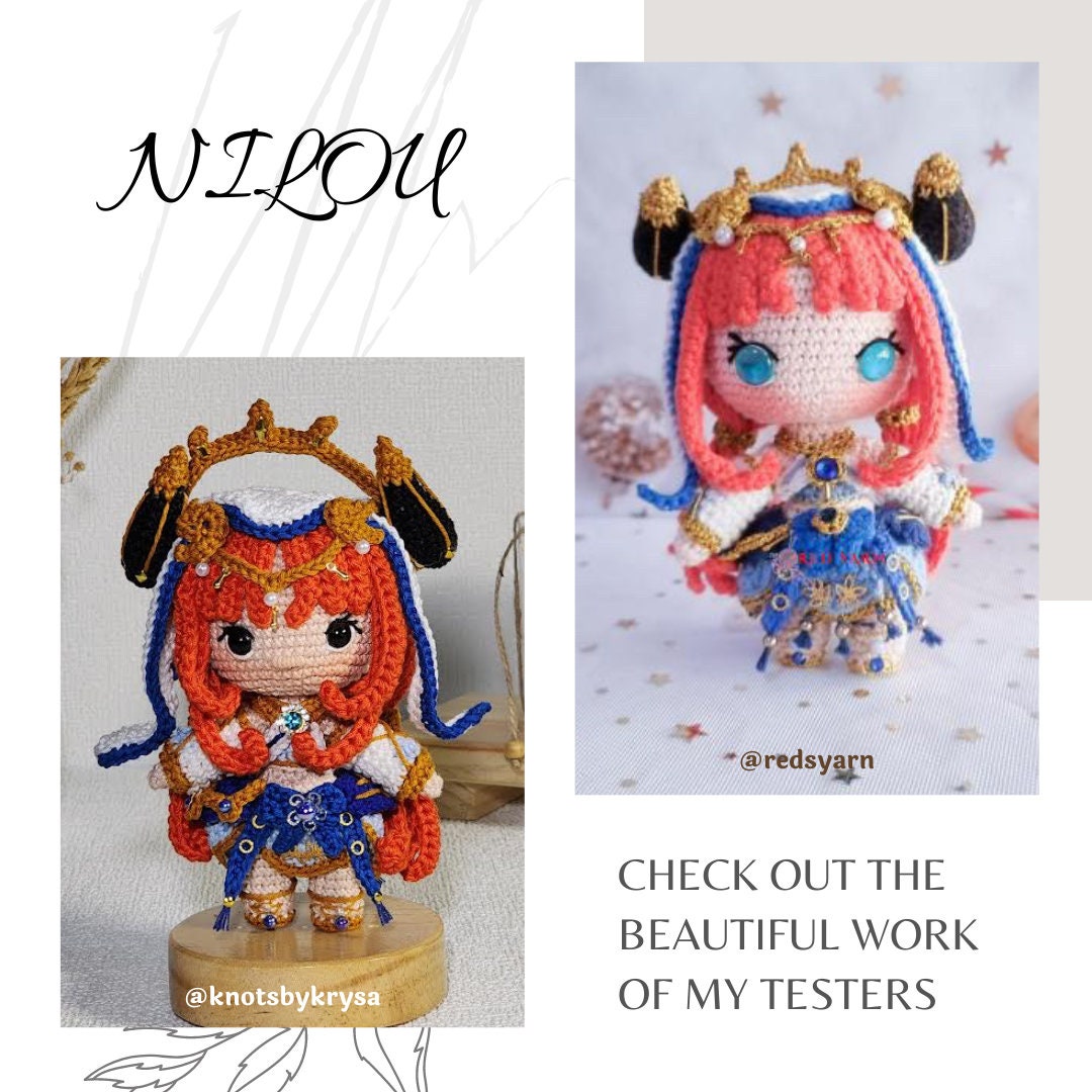 Crochet PDF Pattern: "NILOU" Chibi Amigurumi