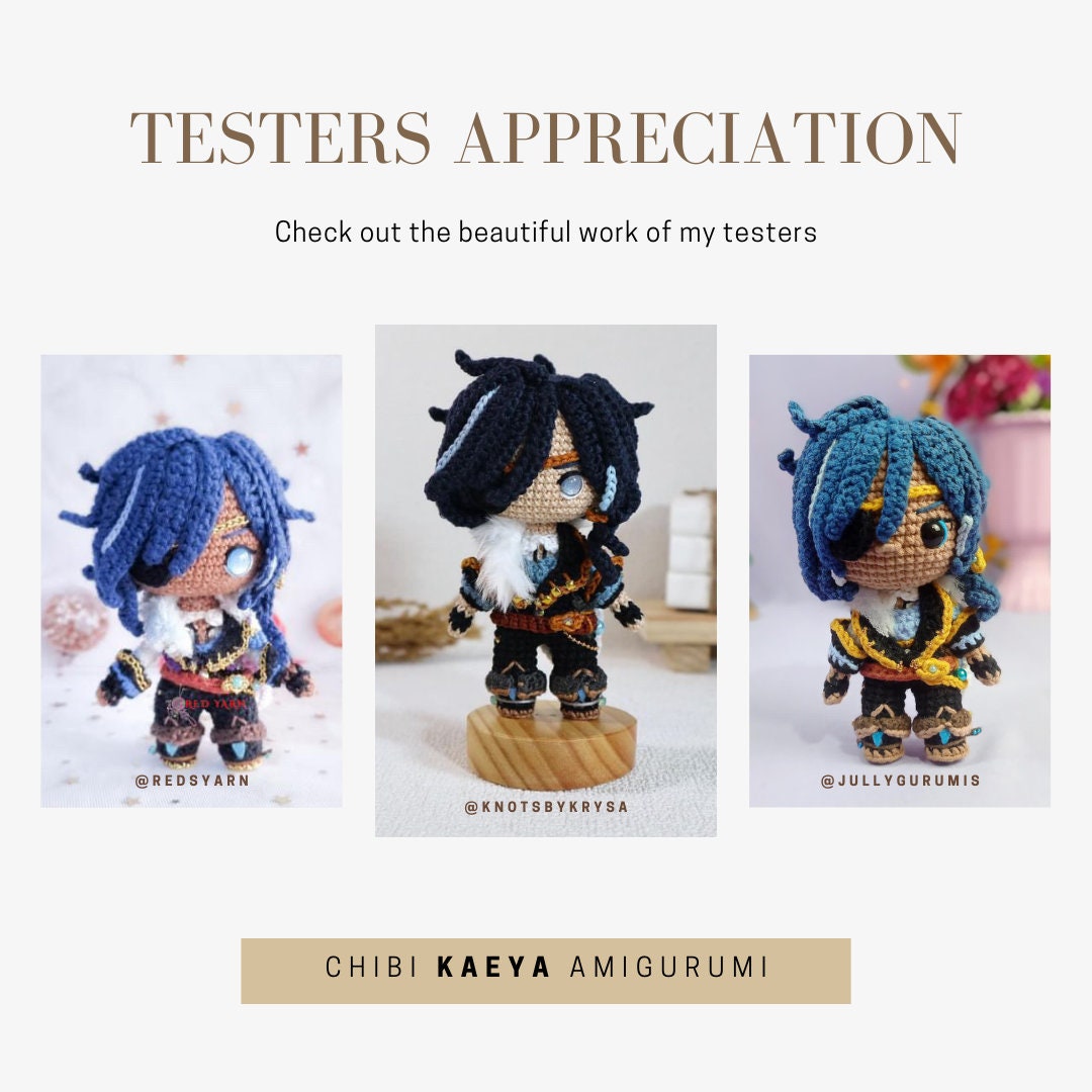 Crochet PDF Pattern: "KAEYA" Chibi Amigurumi