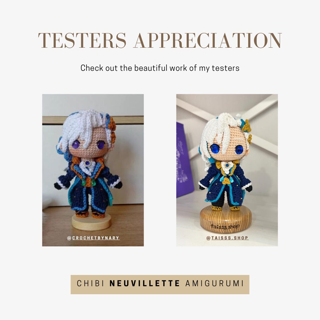 Crochet PDF Pattern: "NEUVILLETTE" Chibi Amigurumi
