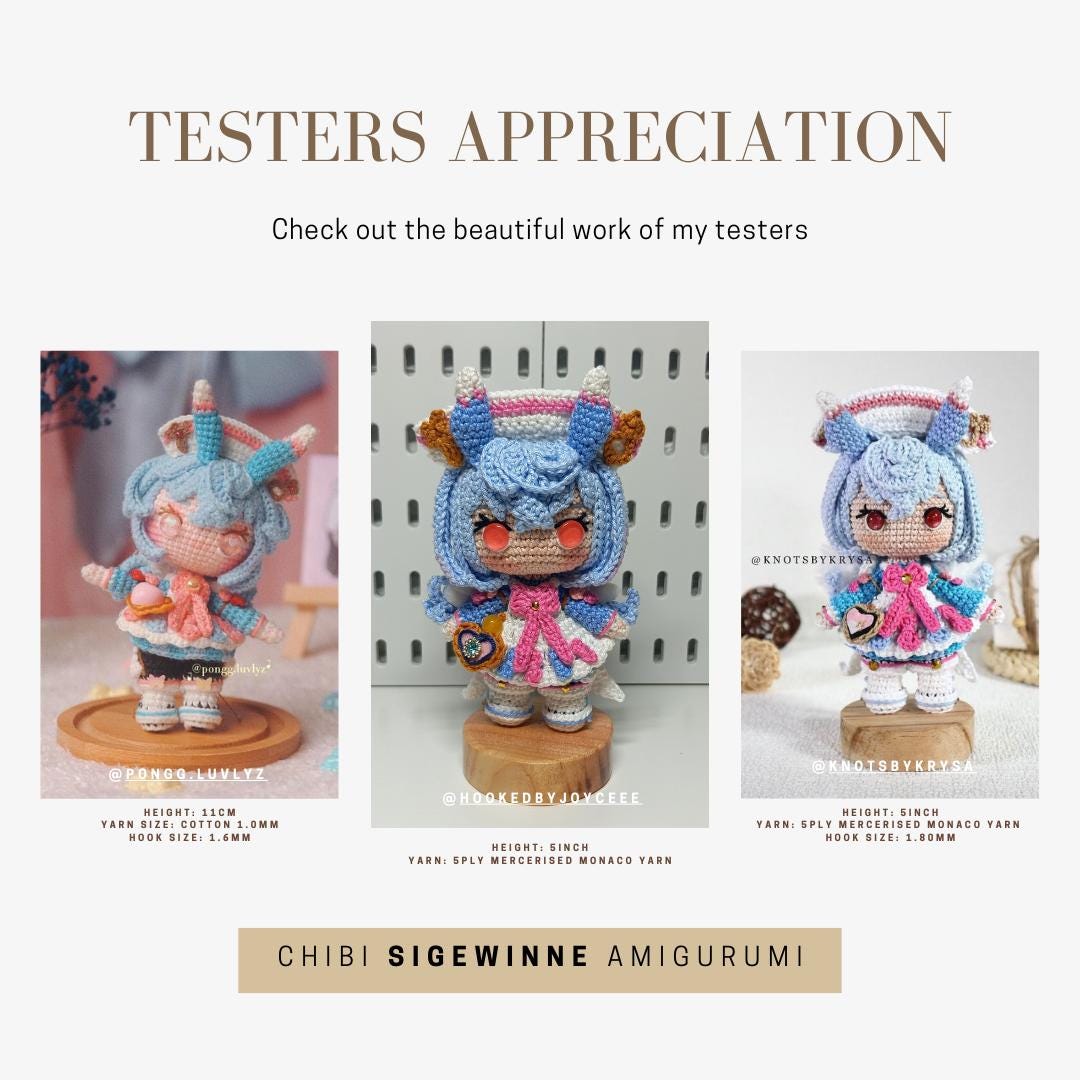 Crochet PDF Pattern: "SIGEWINNE" Chibi Amigurumi