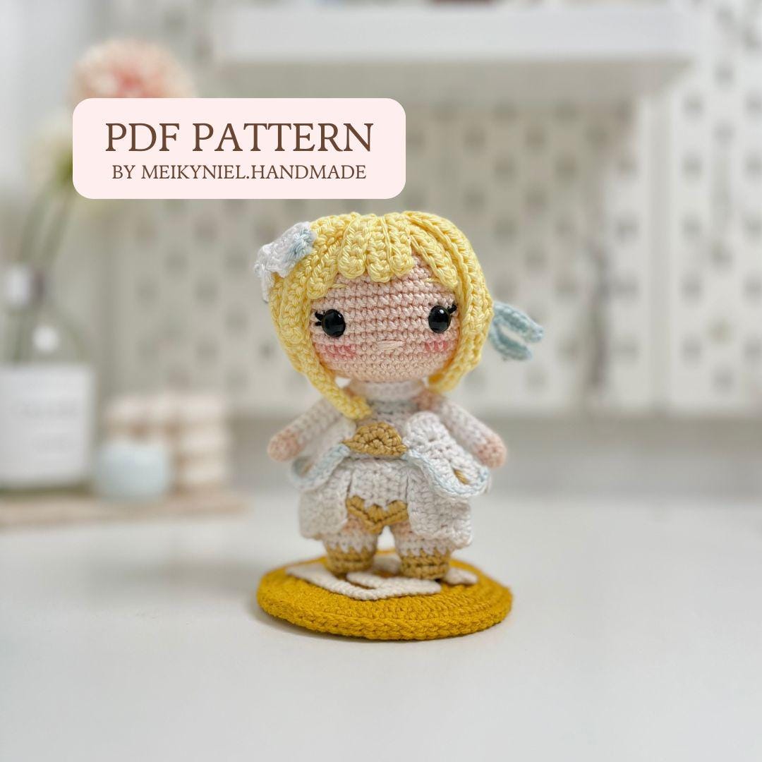 Crochet Pattern : Chibi Lumine ( the traveler ) Crochet Amigurumi