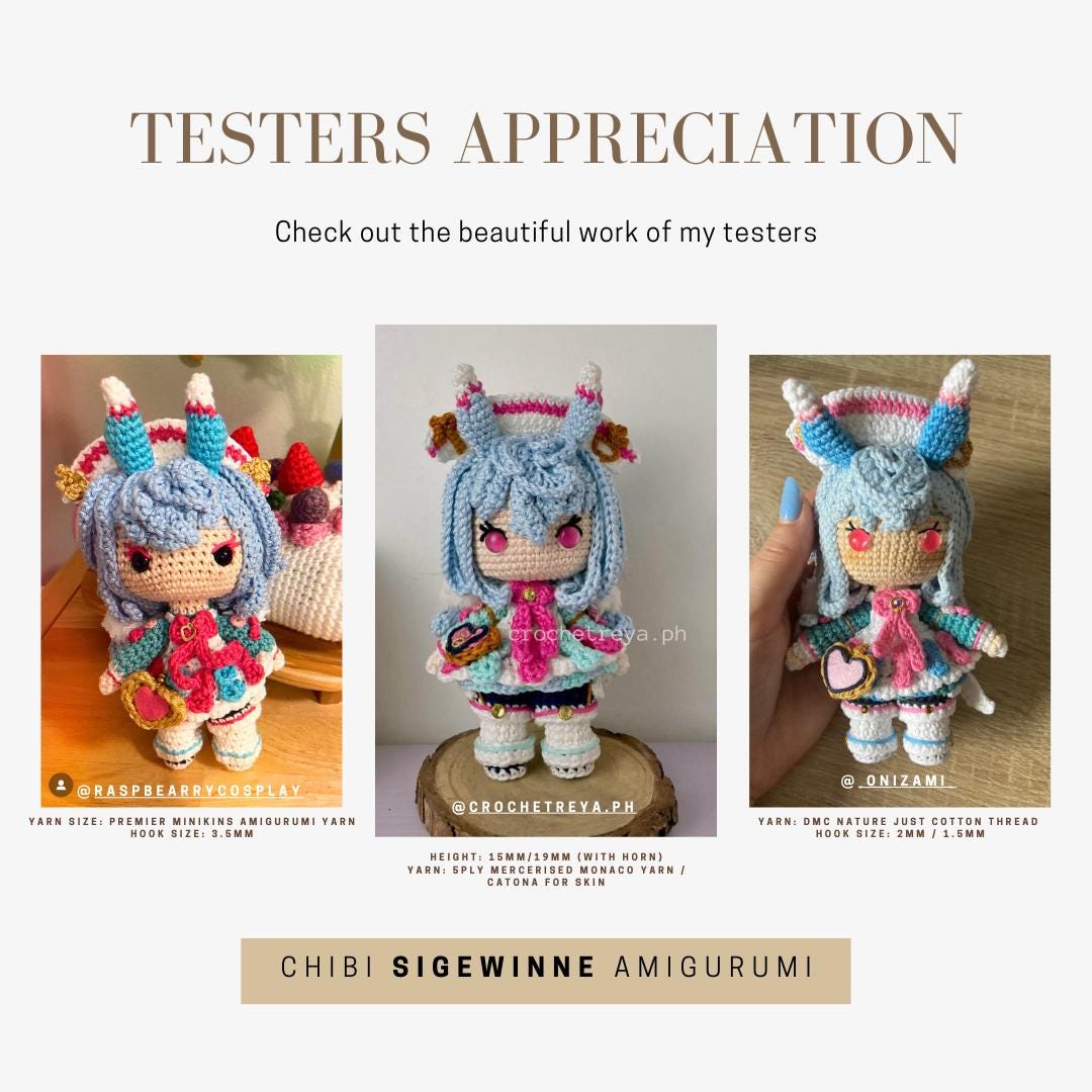 Crochet PDF Pattern: "SIGEWINNE" Chibi Amigurumi
