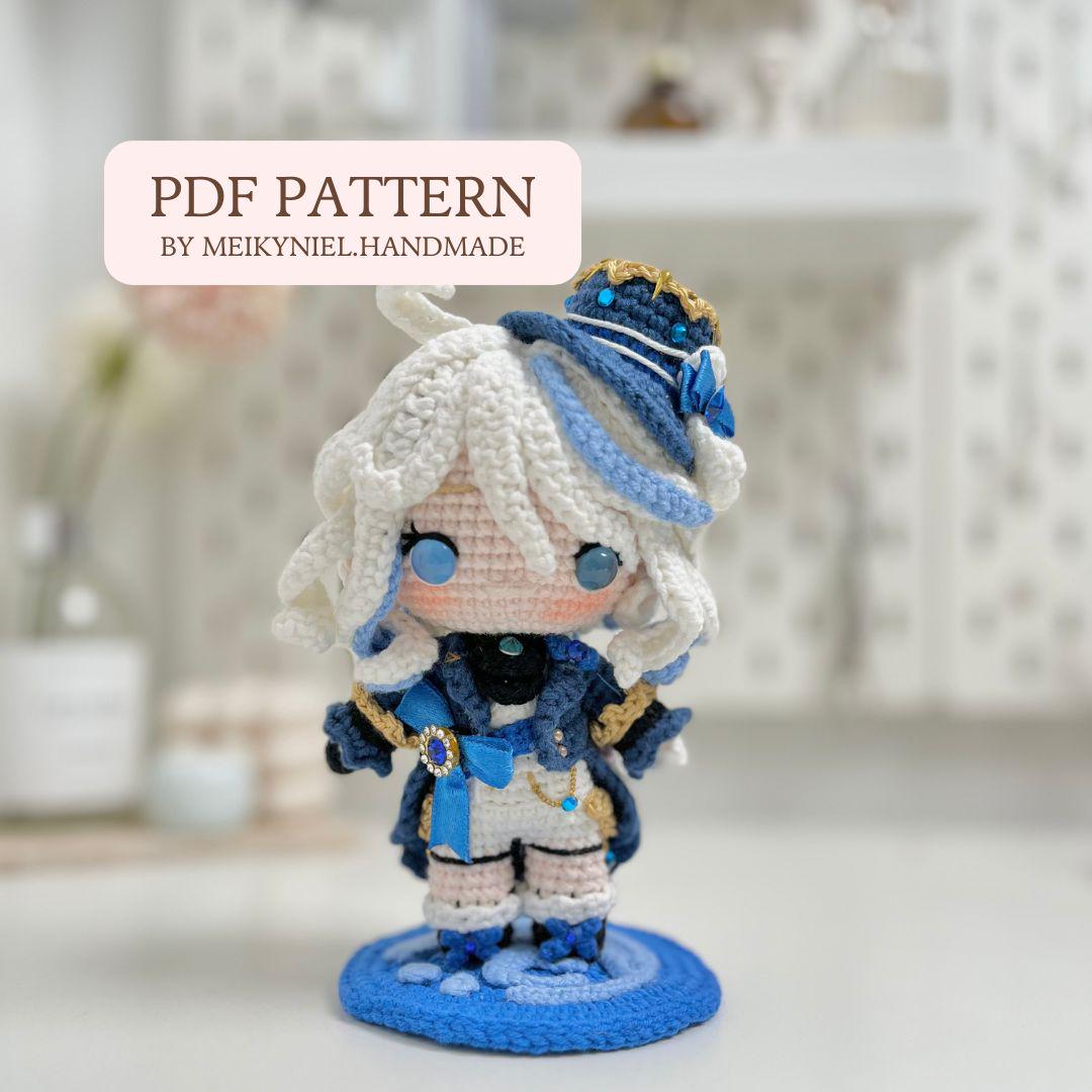 Crochet PDF Pattern: "FURINA" Chibi Amigurumi
