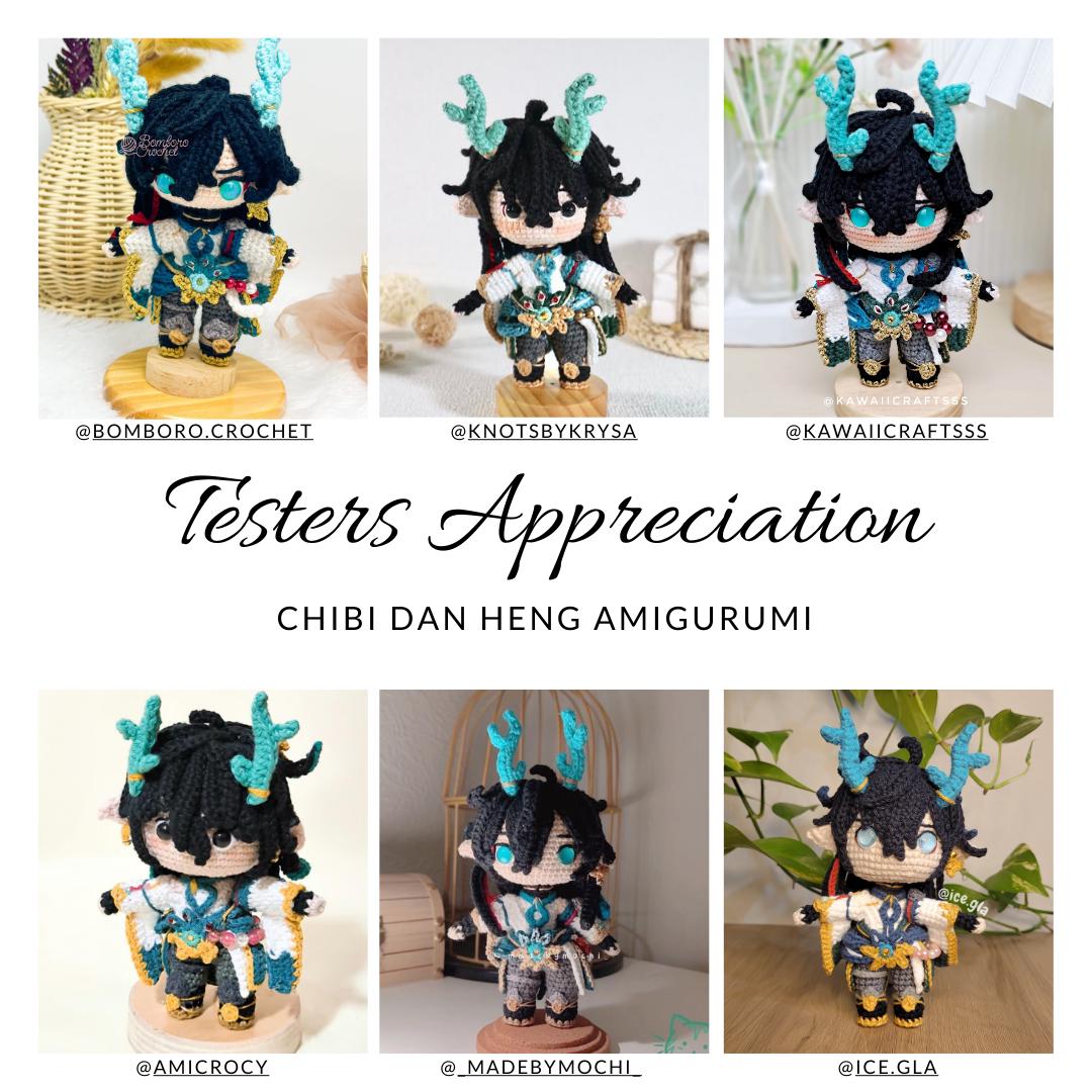Crochet PDF Pattern: "DAN HENG" Chibi Amigurumi
