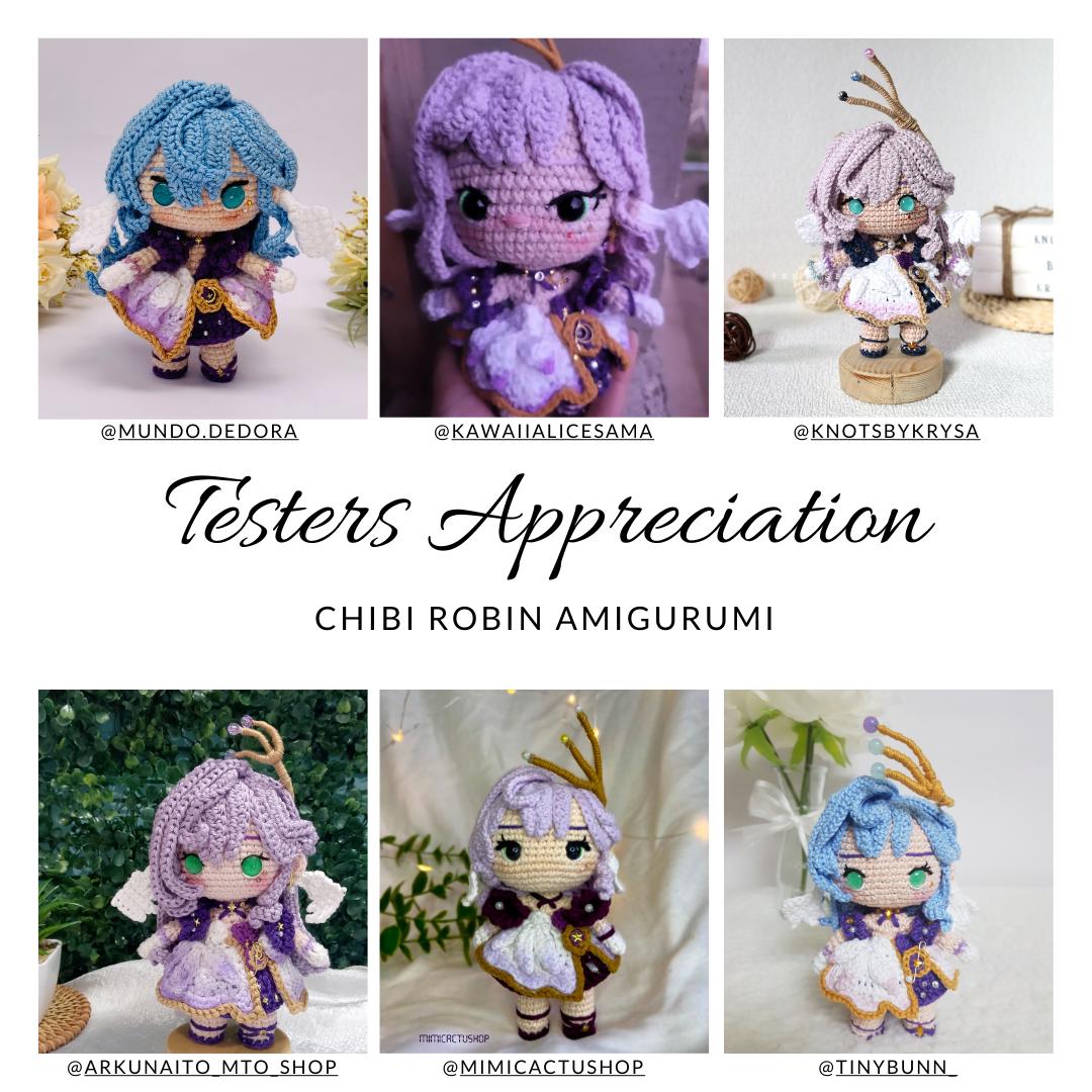 Crochet PDF Pattern: "ROBIN" Chibi Amigurumi