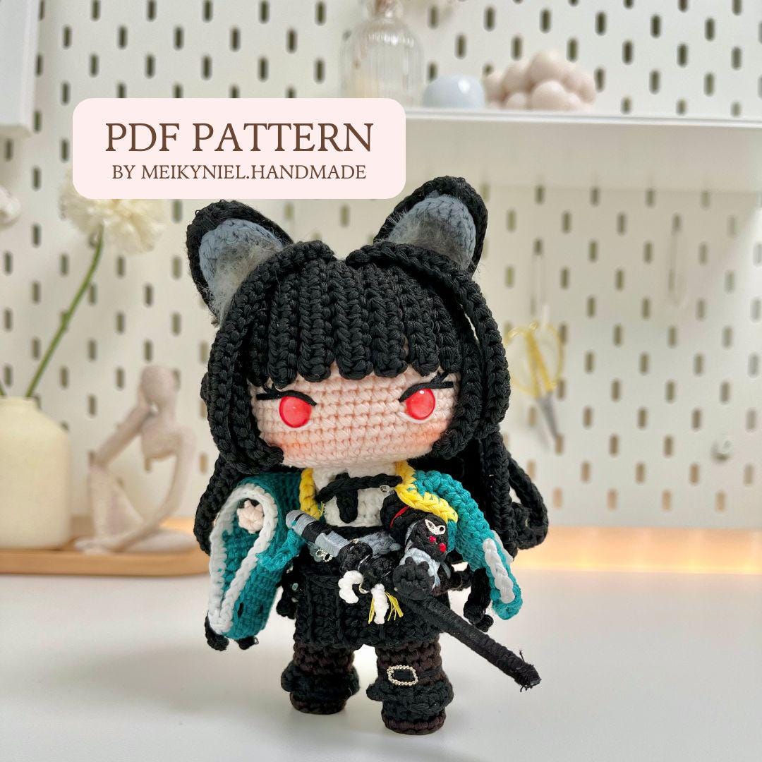 Crochet PDF Pattern: "MIYABI" Chibi Amigurumi