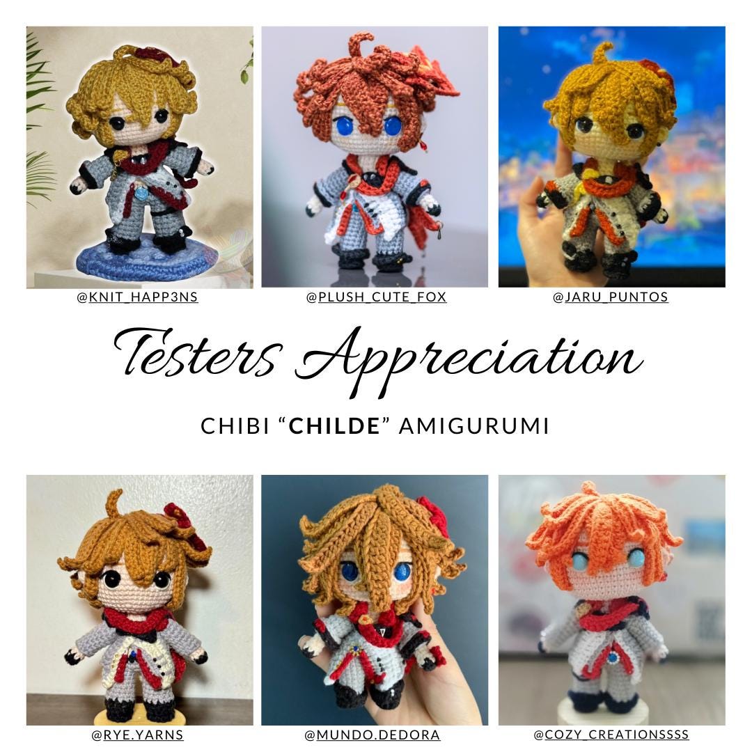 Crochet PDF Pattern: "CHILDE" Chibi Amigurumi