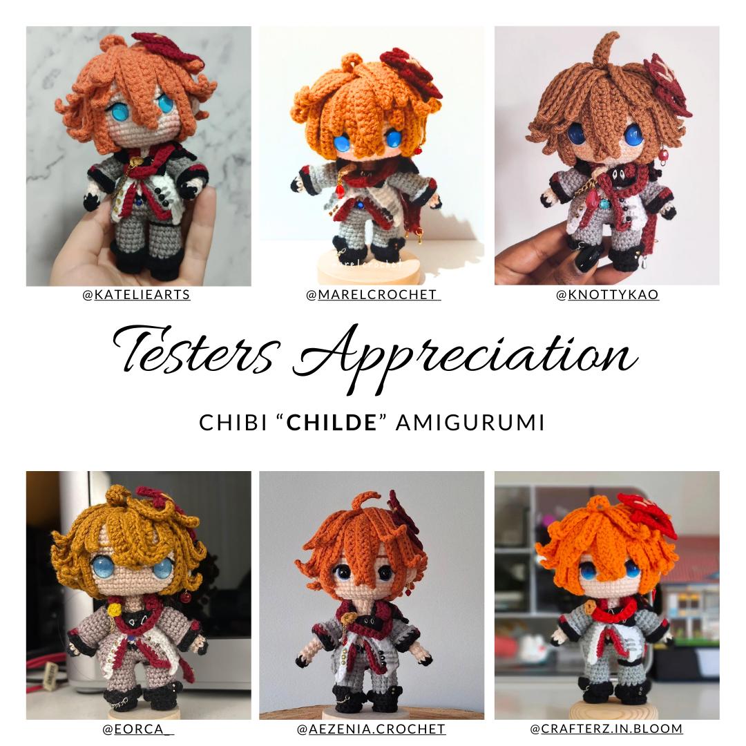 Crochet PDF Pattern: "CHILDE" Chibi Amigurumi