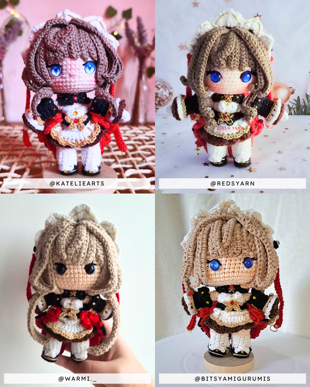 Crochet PDF Pattern: "SANDRONE" Chibi Amigurumi
