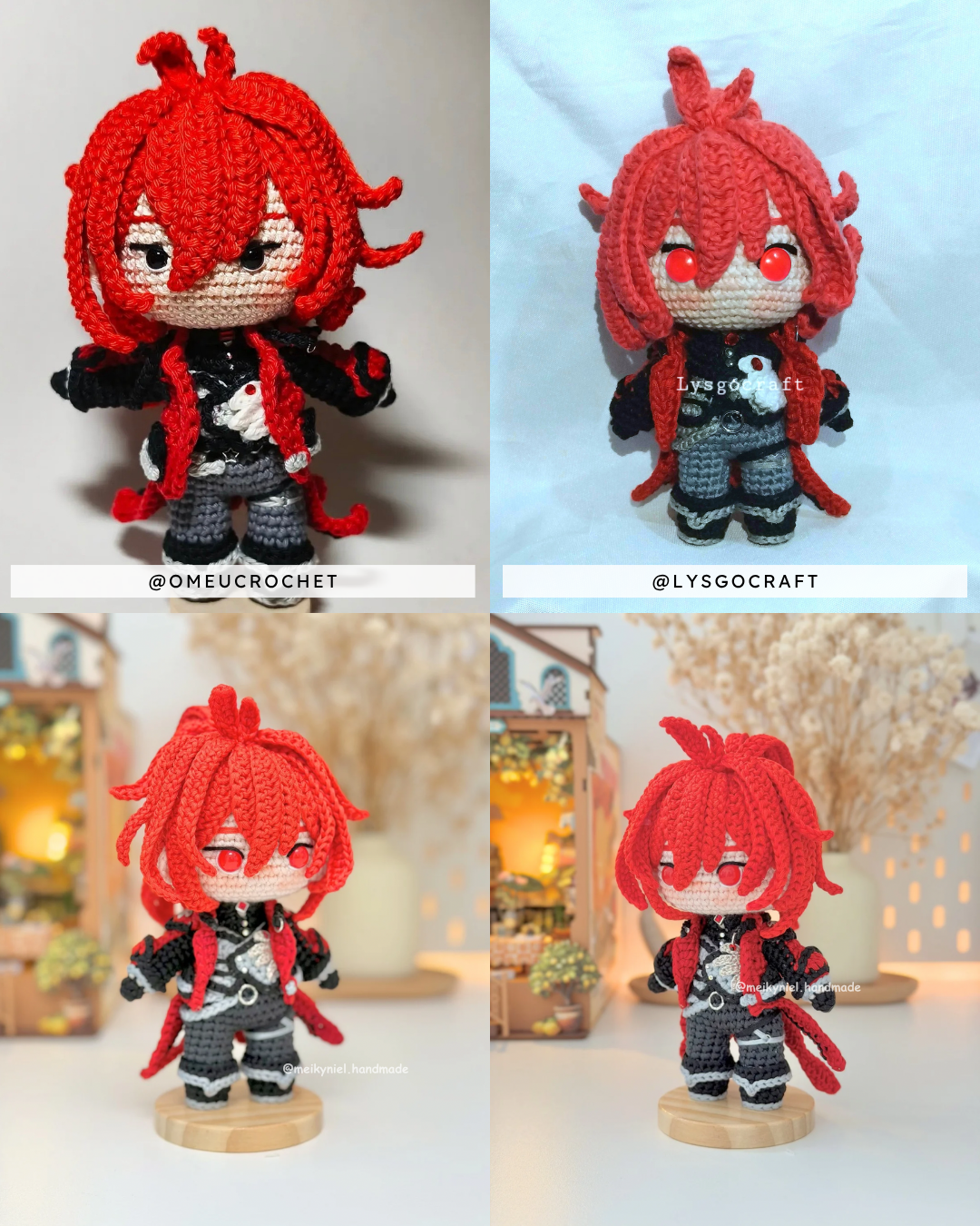Crochet PDF Pattern: "DILUC" Chibi Amigurumi