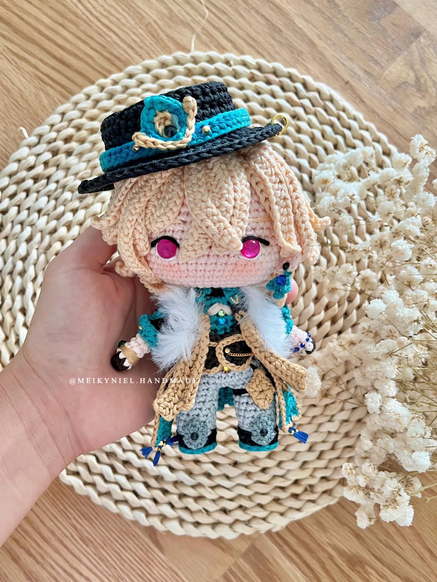 Crochet PDF Pattern: "AVENTURINE" Chibi Amigurumi