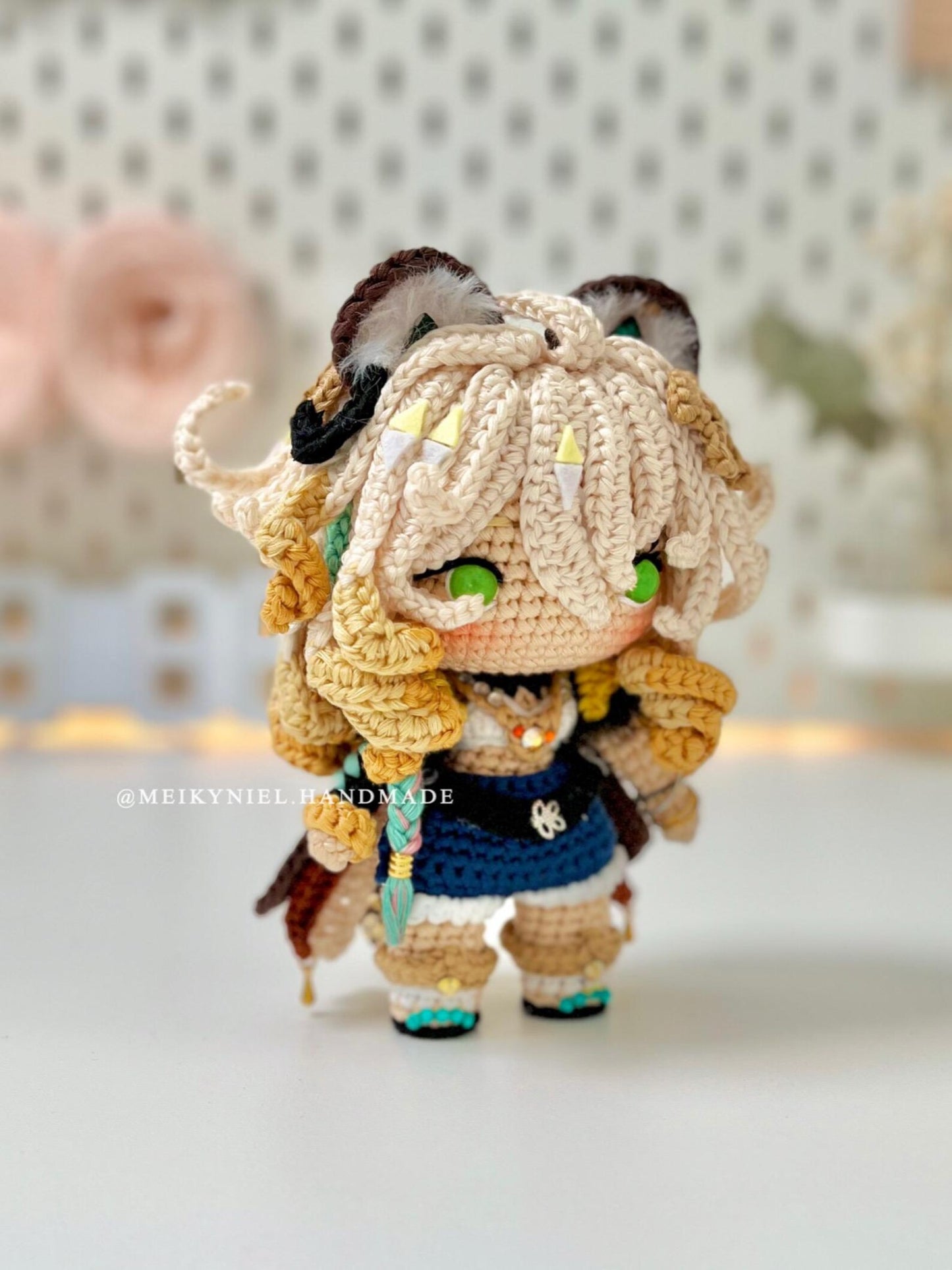 Crochet PDF Pattern: "XILONEN" Chibi Amigurumi