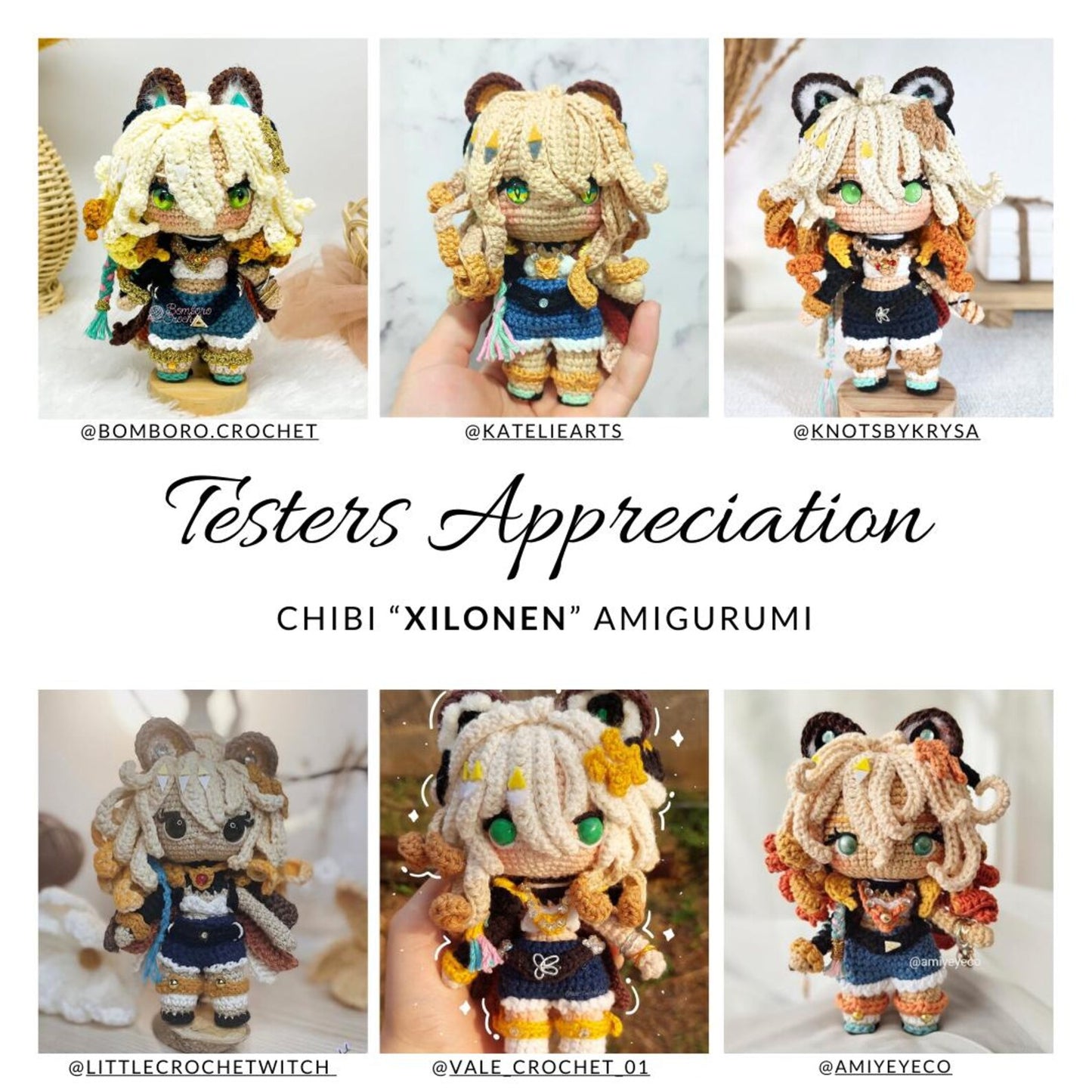 Crochet PDF Pattern: "XILONEN" Chibi Amigurumi