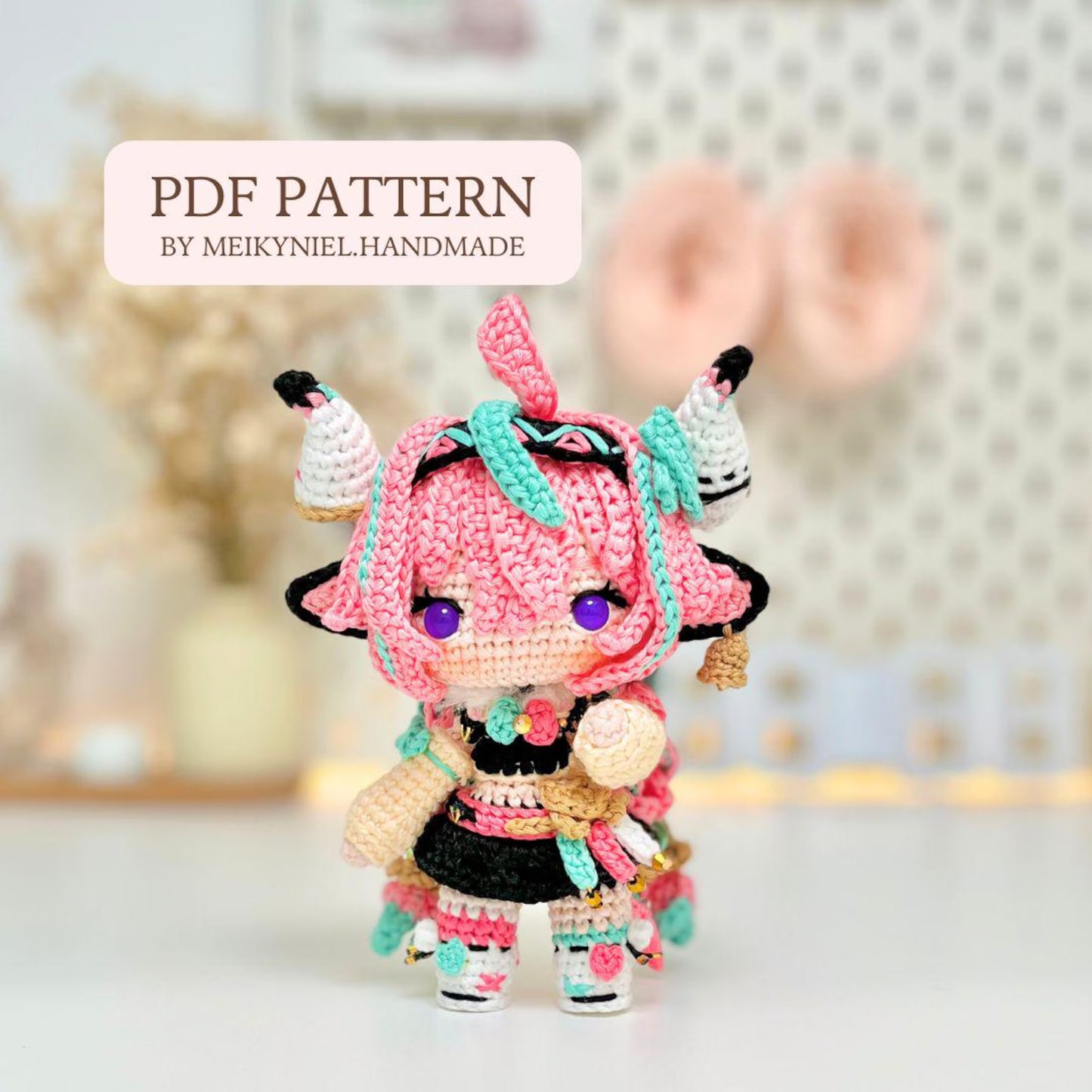 Crochet PDF Pattern: "VARESA" Chibi Amigurumi