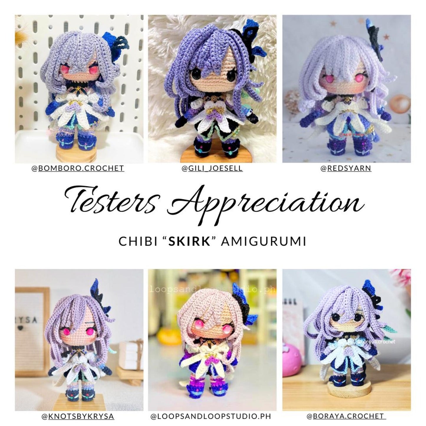 Crochet PDF Pattern: "SKIRK" Chibi Amigurumi