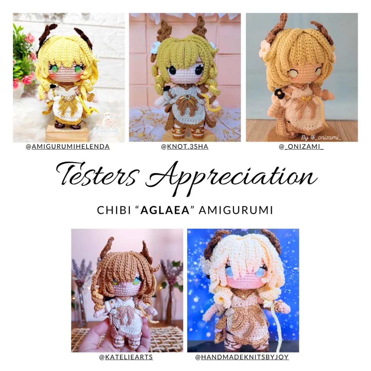 Crochet PDF Pattern: "AGLAEA" Chibi Amigurumi