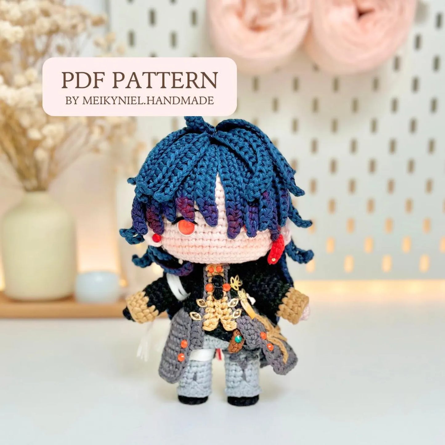 Crochet PDF Pattern: "BLADE" Chibi Amigurumi