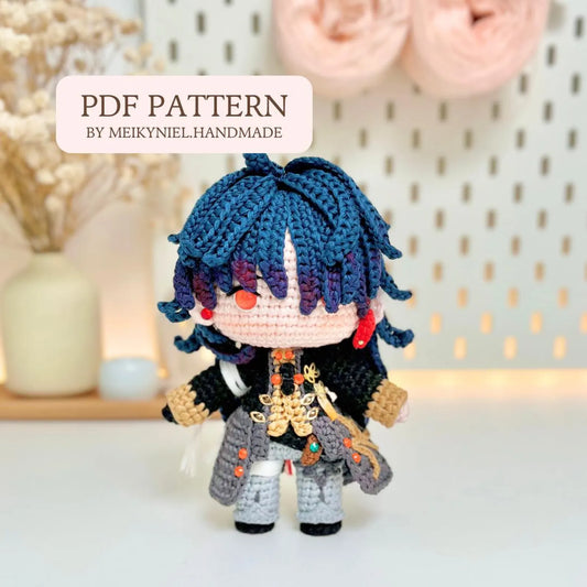 Crochet PDF Pattern: "BLADE" Chibi Amigurumi