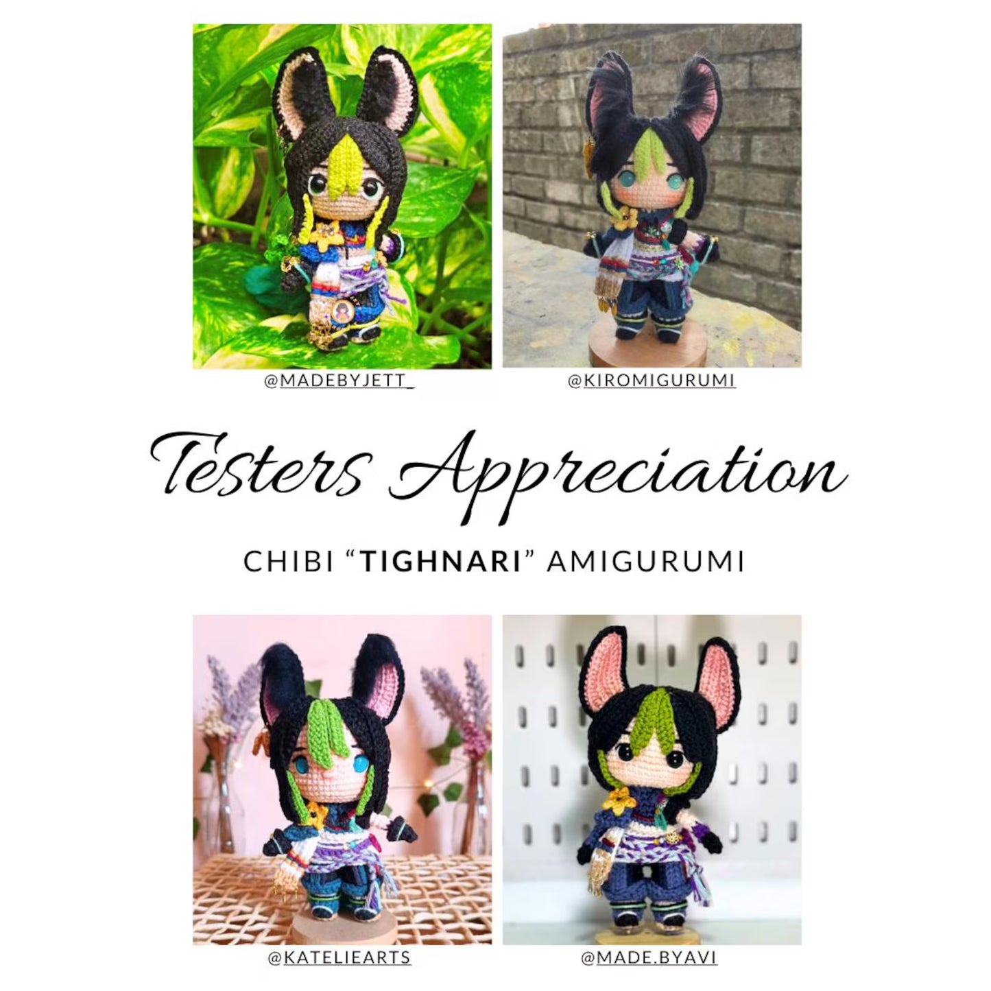 Crochet PDF Pattern: "TIGHNARI" Chibi Amigurumi