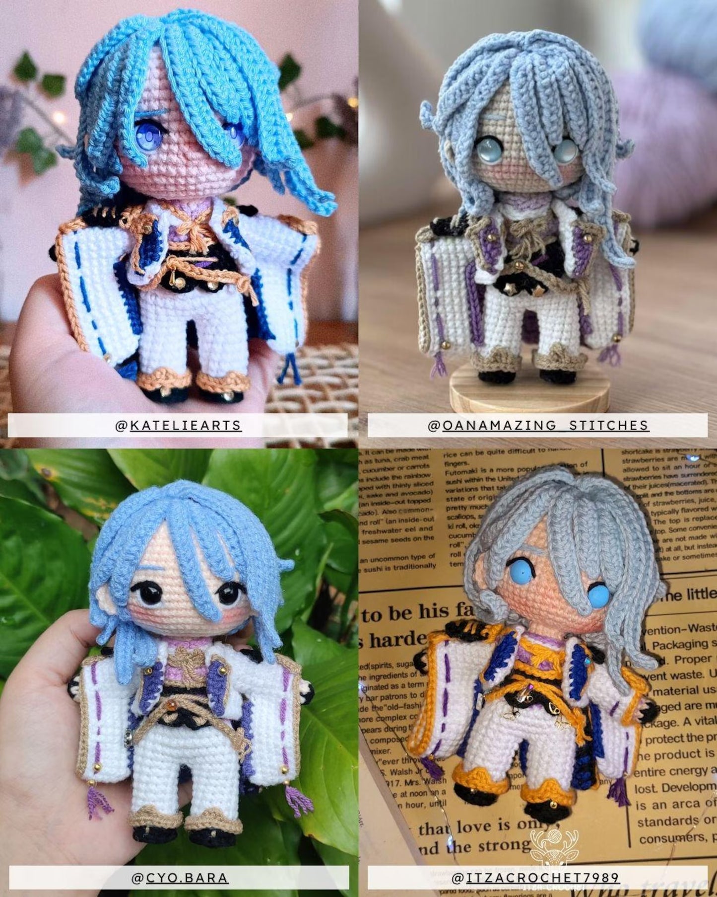 Crochet PDF Pattern: "AYATO" Chibi Amigurumi