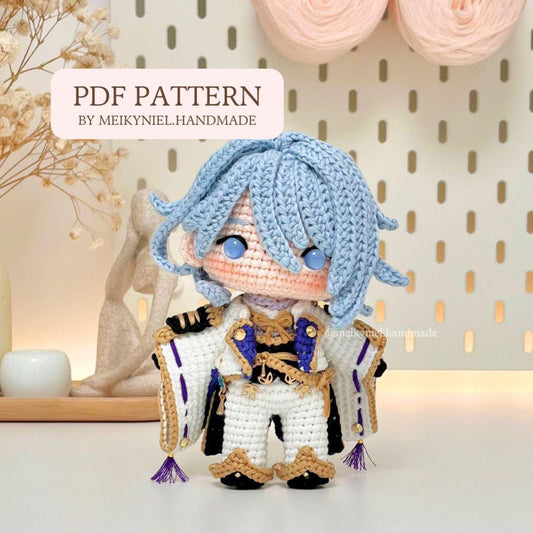 Crochet PDF Pattern: "AYATO" Chibi Amigurumi