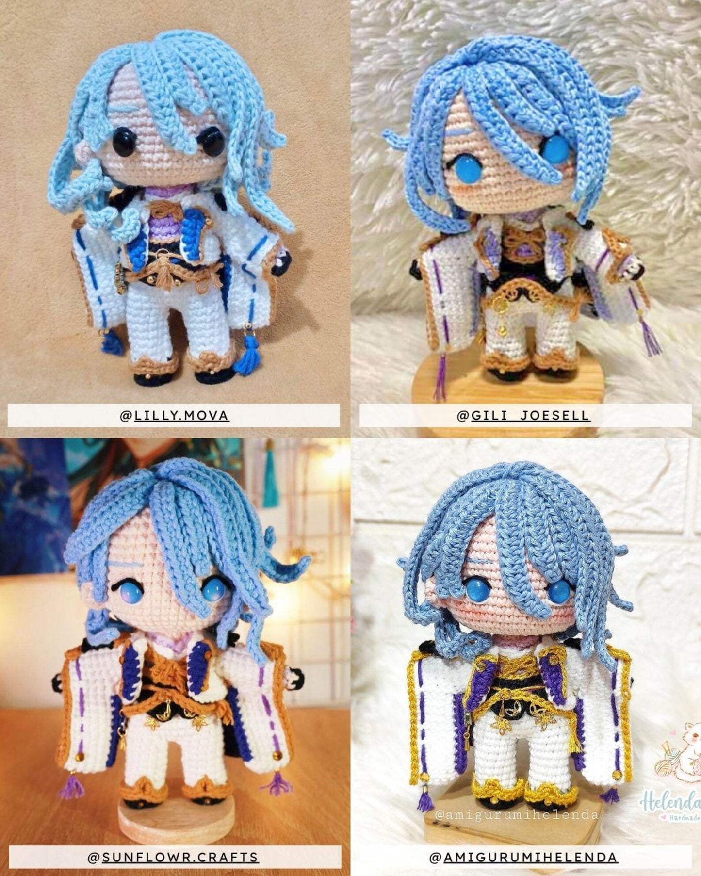 Crochet PDF Pattern: "AYATO" Chibi Amigurumi