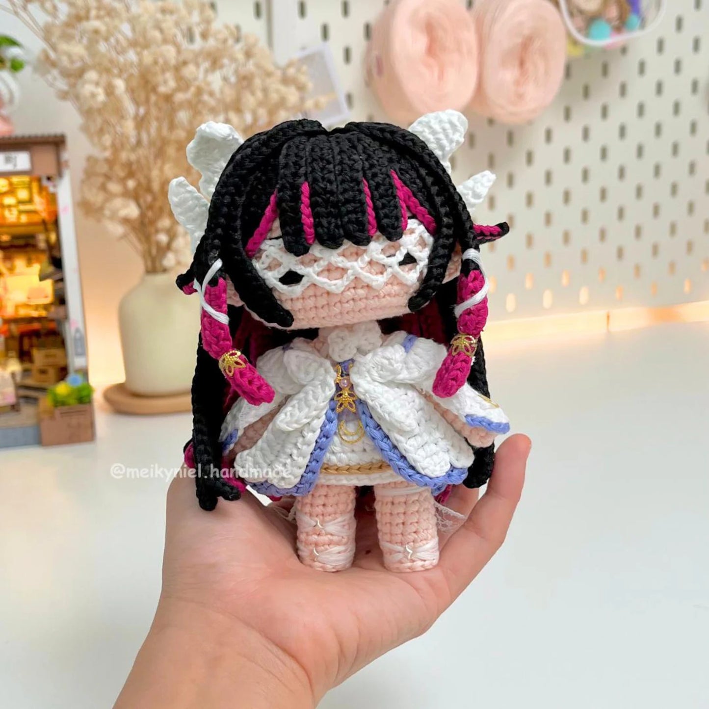 Crochet PDF Pattern: "COLUMBINA" Chibi Amigurumi