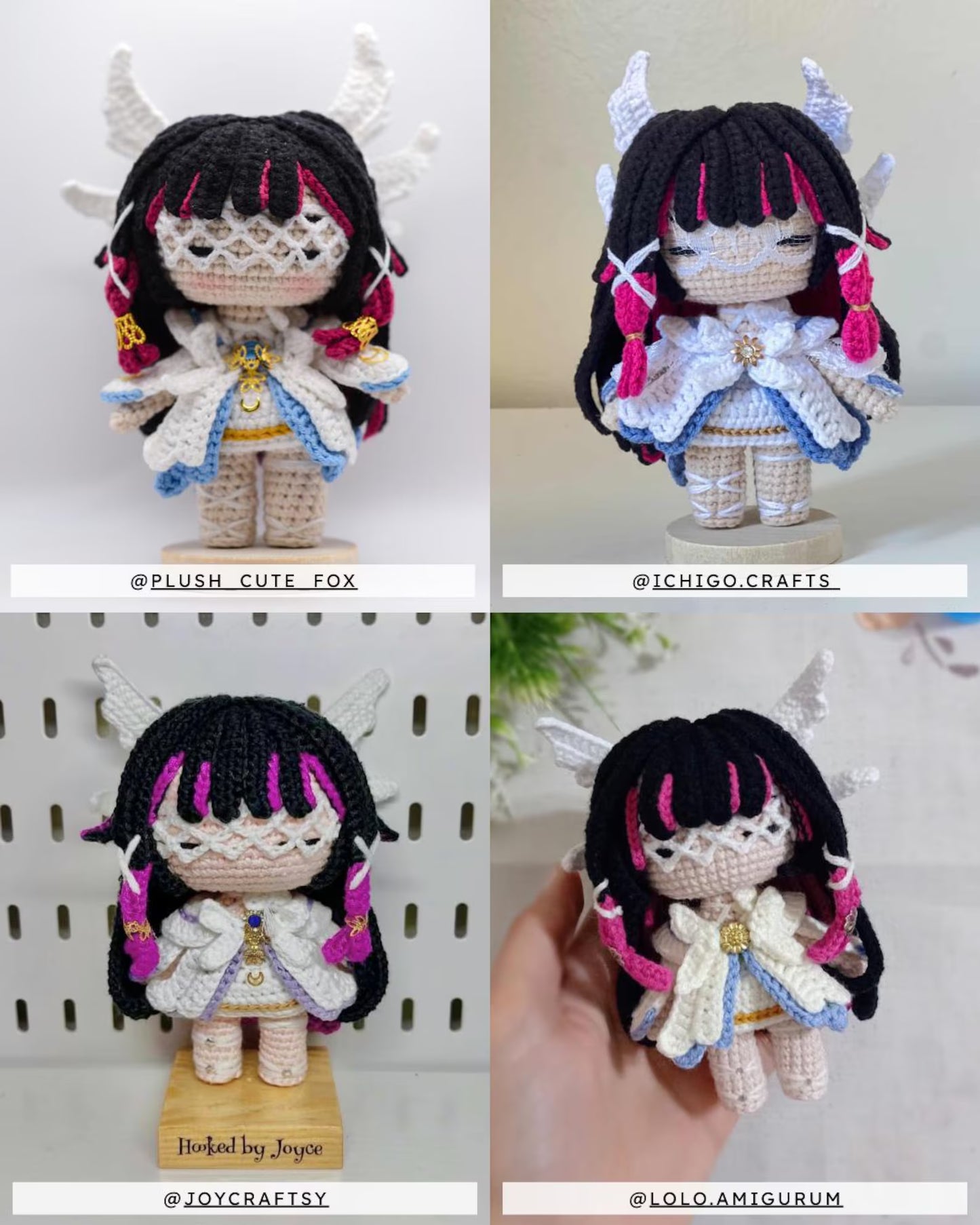 Crochet PDF Pattern: "COLUMBINA" Chibi Amigurumi