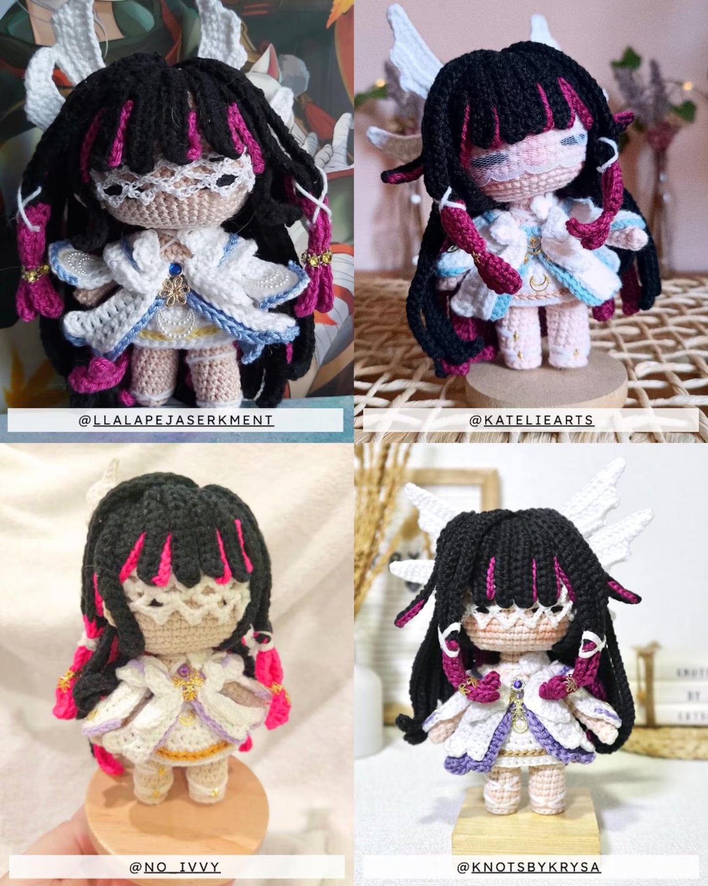 Crochet PDF Pattern: "COLUMBINA" Chibi Amigurumi