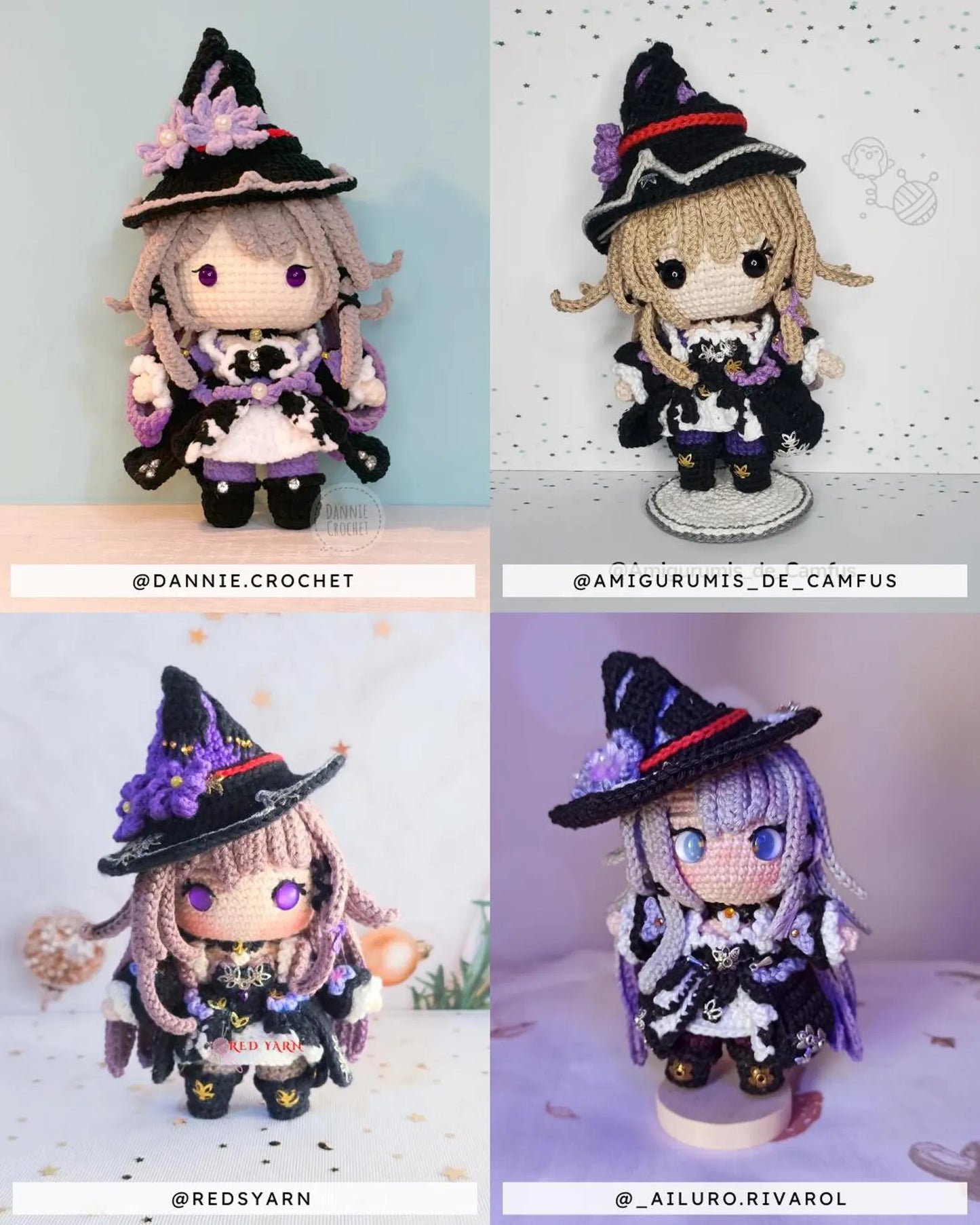 Crochet PDF Pattern: "THE HERTA" Chibi Amigurumi