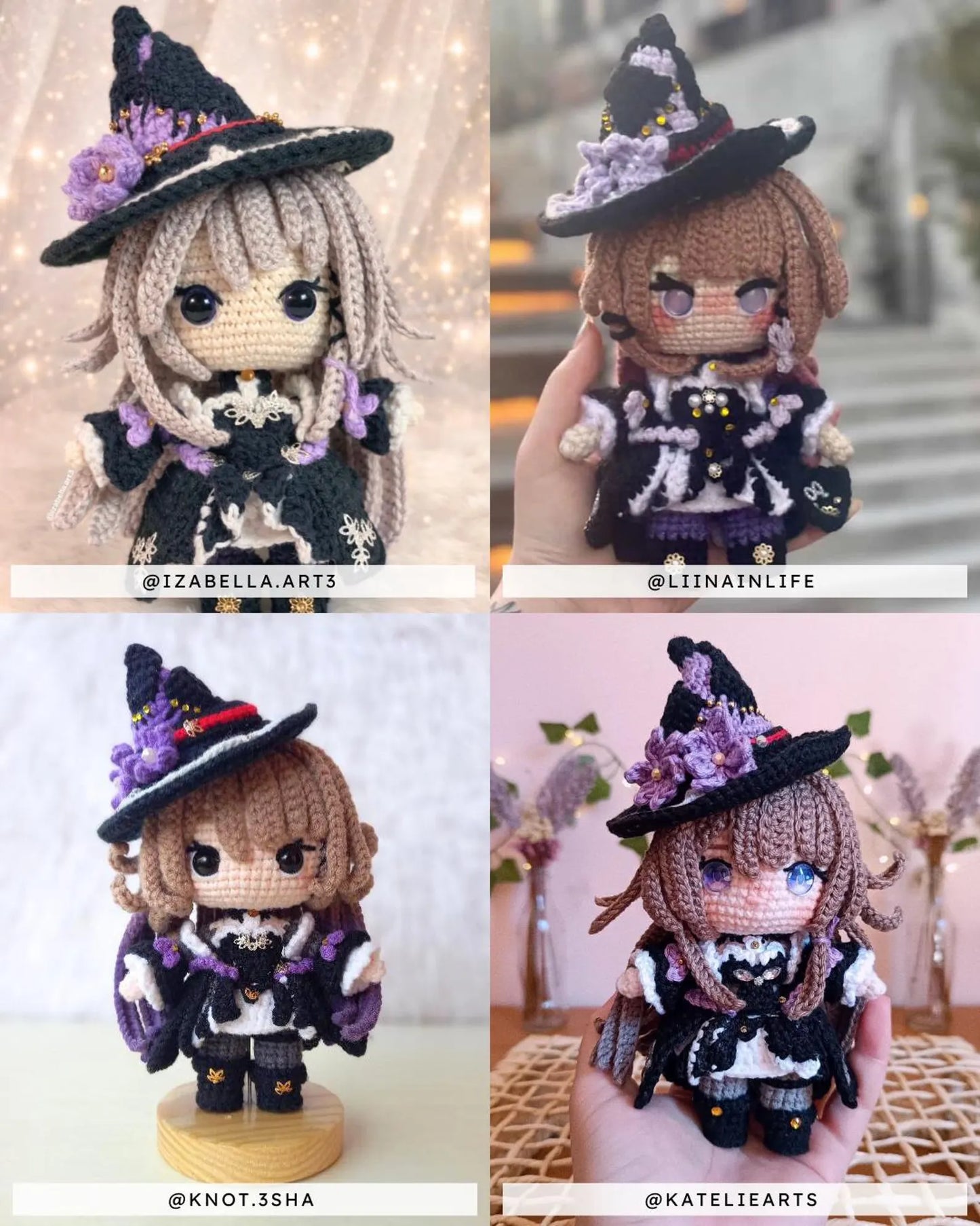 Crochet PDF Pattern: "THE HERTA" Chibi Amigurumi