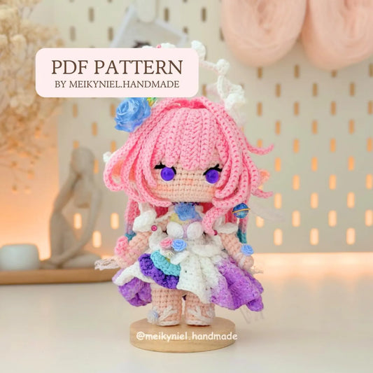 Crochet PDF Pattern: "CYRENE" Chibi Amigurumi