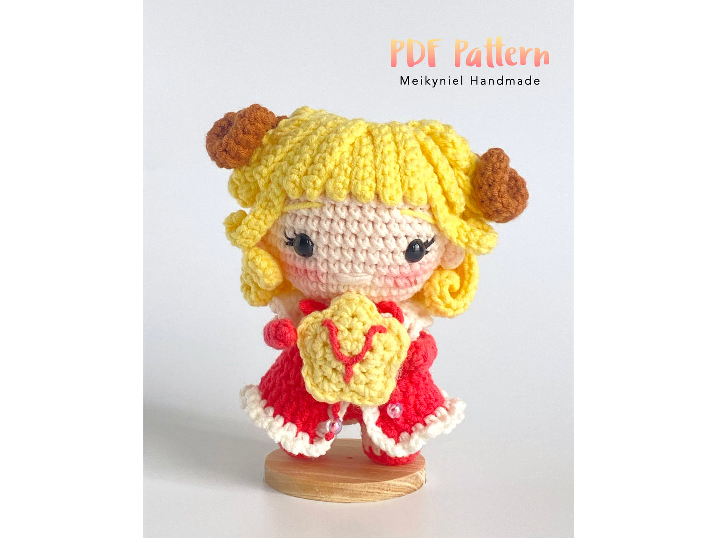 Crochet Doll Pattern : Chibi Star Sign "Aries" Amigurumi Crochet Doll